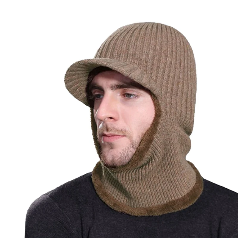 Зимние шапки для мужчин Skullies Beanie шапка зимняя шапка для мужчин и женщин шерстяной шарф шапка s Набор Балаклава маска Gorras Bonnet вязаная шапка