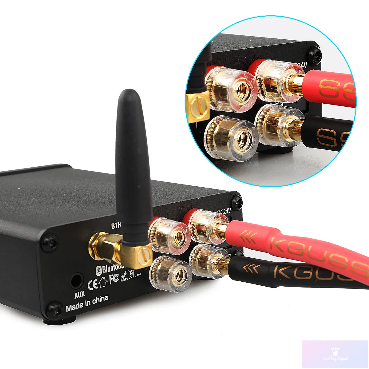 HiFi Gold Plated Speaker Cable High-End 4N Speaker System Oxygen-free Pure Copper with Banana Plug