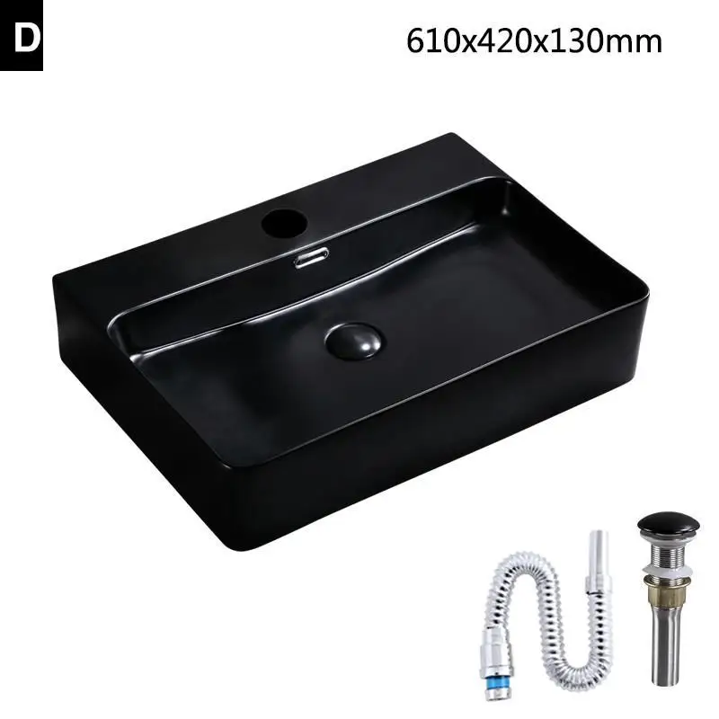 Черная Куба Para Salle Bain De Mano Waschtisch Da Appoggio Umywalka Nablatowa Banyo Pia Banheiro раковина для ванной Lavabo умывальник - Цвет: Version X