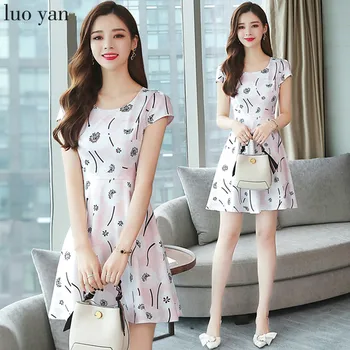 

Summer New Vintage Floral Chiffon Sexy Boho Mini Sundress 2020 Korean Elegant Women Beach Dresses Bodycon Party Casual Vestidos