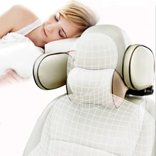 Подушка для подголовника автомобиля, подушка для головы и шеи съемная, подушка для сиденья премиум класса, регулируемая подушка для сна с обеих сторон для детей
