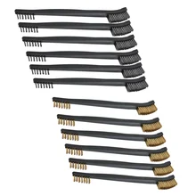 12 шт 7 дюймов провода двойная головка чистящей щетки мини Сталь латунь Краски зачистной молоток для удаления полировка, шлифовка, слесарь, оборудование для производства