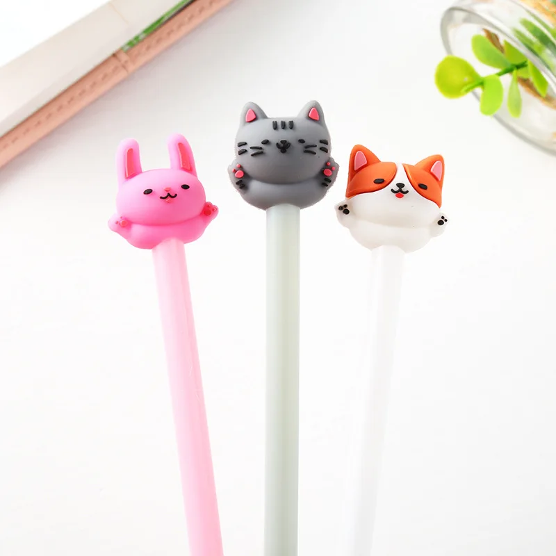 

Cartoon stationery cute cat neutral pen Student neutral pen 0.5mm learning prize office supplies stationery of school