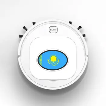 

1800Pa USB Smart Robot Rechargeable 3 in 1 Auto Smart Robot Strong Suction Sweeper Vacuum Cleaners KAZAKHSTAN Flag Oval