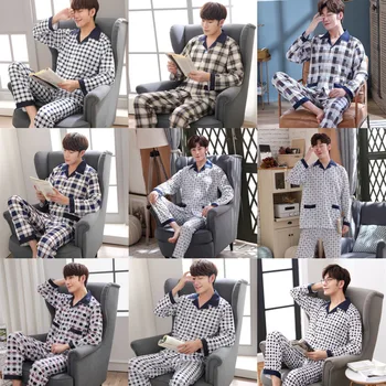 

Spring and Autumn Long-sleeved Trousers Pajamas Suit Cardigan Middle-aged and Elderly Enlarged Home Service Can Be Worn Outside