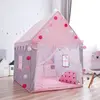 [TML] Indoor Game Room children tent Include Colored lights, fence, mat Kids Playhouse Princess castle Play house girl gift 3