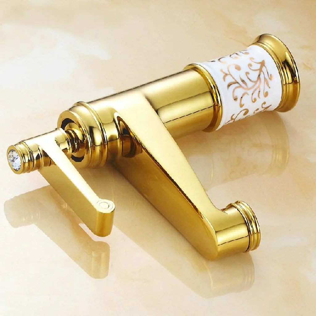 European  Bathroom Vessel Sink Faucet Tall Body Single Handle Lever,Brass