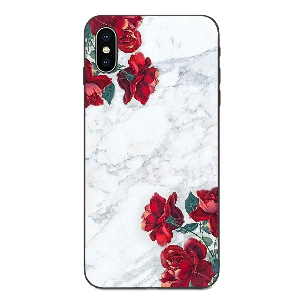 Чехол из ТПУ с принтом для huawei Y3 Y5 II Y6 Y7 Y9 nova 2 Plus 2S 3i 4 4e Lite Plus Prime красный розовый мрамор - Цвет: as picture