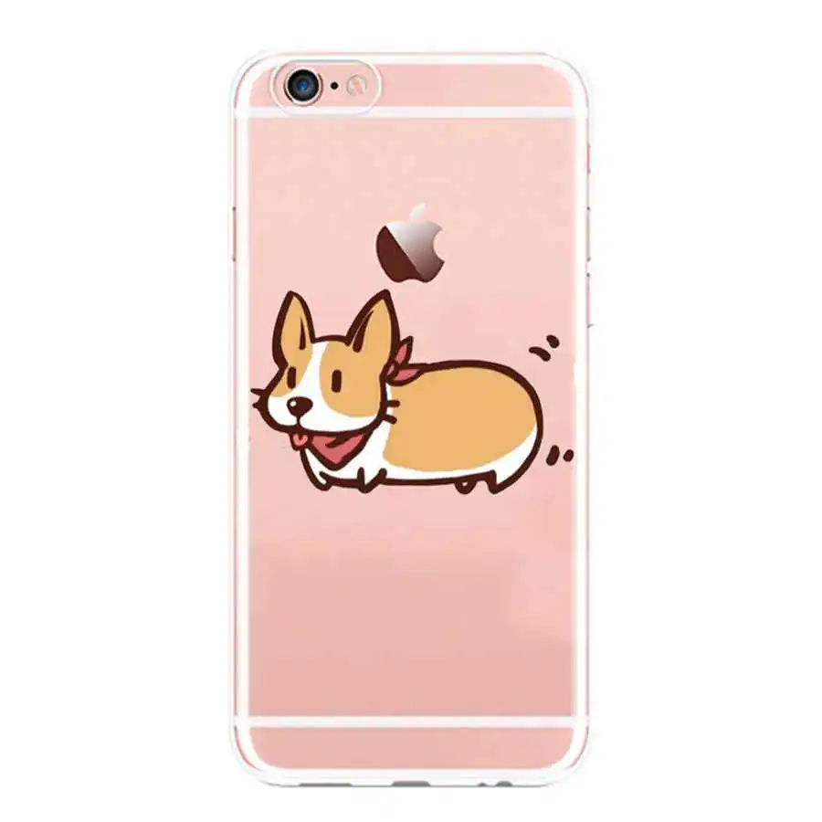 Супер милый корги чехол для iPhone 8X7 5 5S SE 6 6S Plus сексуальный мультфильм собака