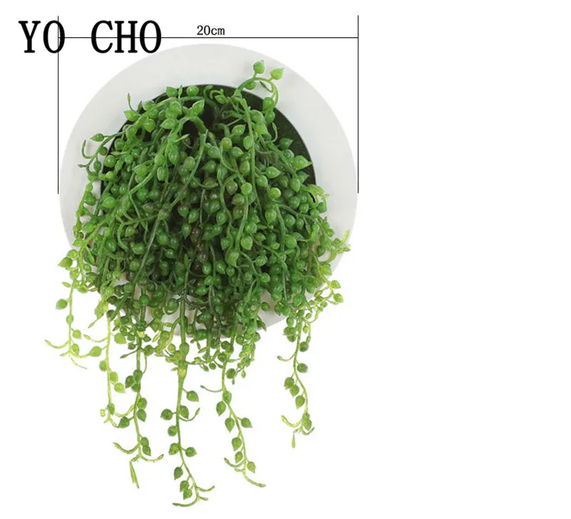 YO CHO 3D креативные пластиковые суккуленты растение для украшения дома Настенная вешалка искусственные растения с цветами рамка Настенная Наклейка Магазин Декора