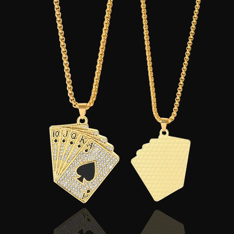 Модная индивидуальная эмалированная подвеска в виде игральных карт стиле