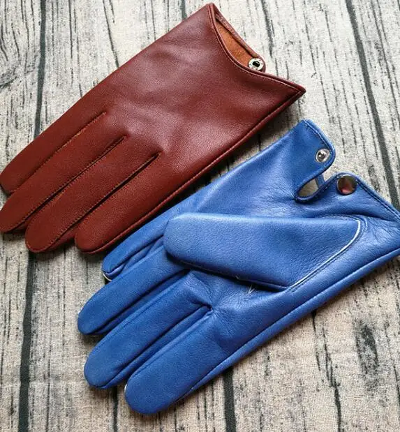 Sheepskin Leather Driving Riding Glove Genuine Leather Gloves Men