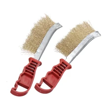 2 шт стальная латунная проволочная щетка 9 дюймов сверхмощная щетка инструмент для чистки Универсальный Металл инструмент для удаления