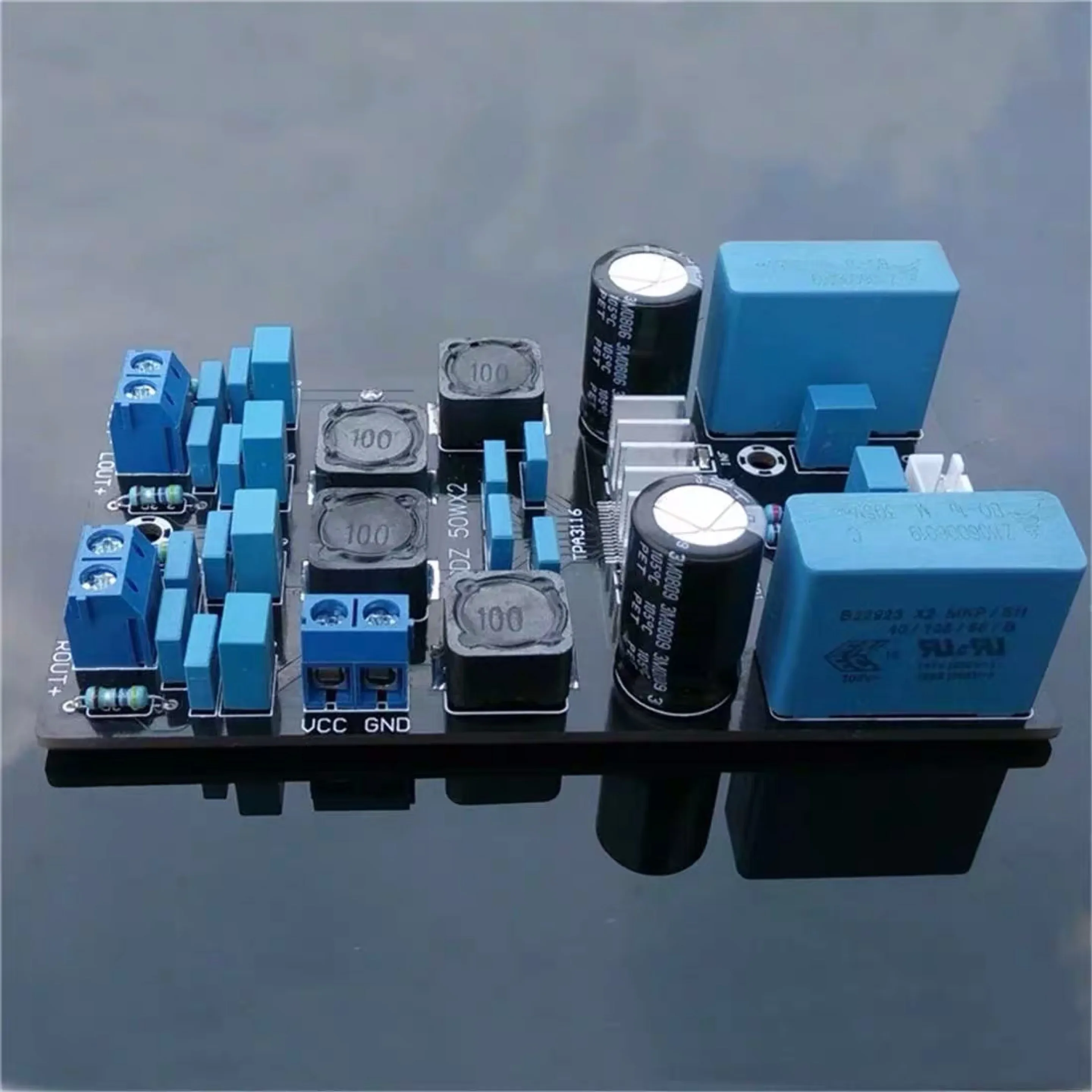 2*50W TPA3116D2 Digital Stereo Audio Amplifier Board 2*1000UF/25V Inductors 12127 Dual Channels Tpa3116 Amp