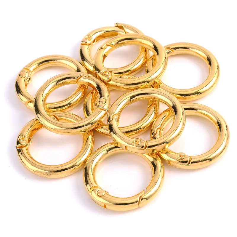 Metal Spring Gate O Ring for DIY Jewelry Making Keychain Bag Clips 10 He81fcce2d701496bb6c0e096b69592c6d