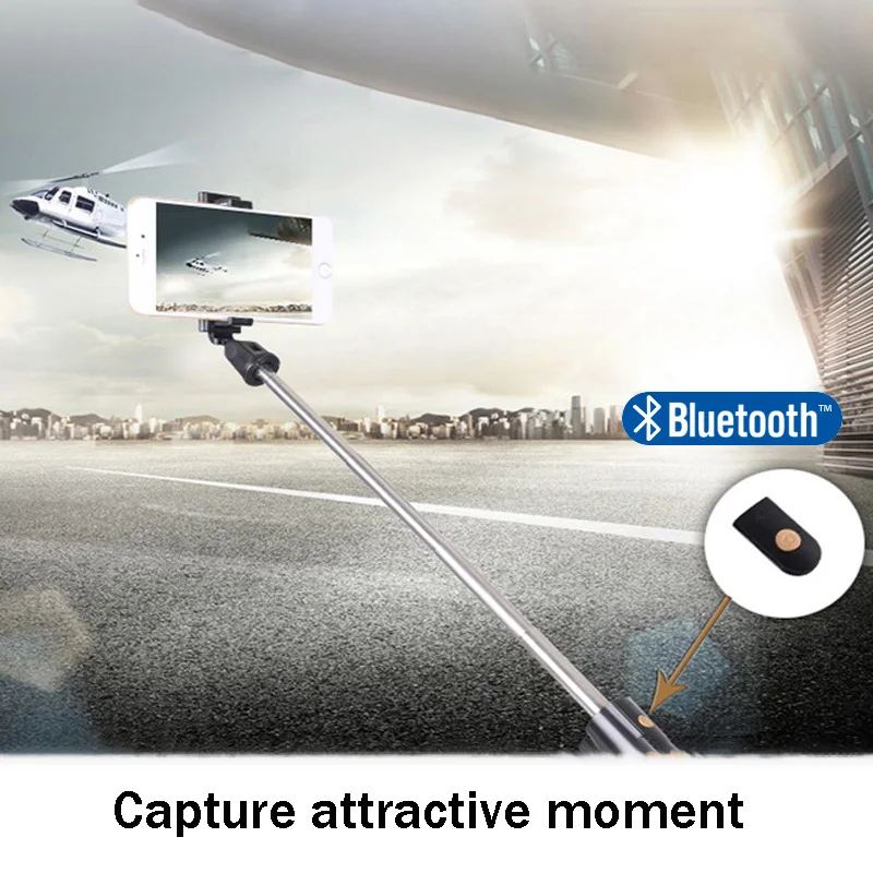 Селфи палка BFOLLOW 3 в 1 штатив с поддержкой Bluetooth и кронштейном карданный держатель