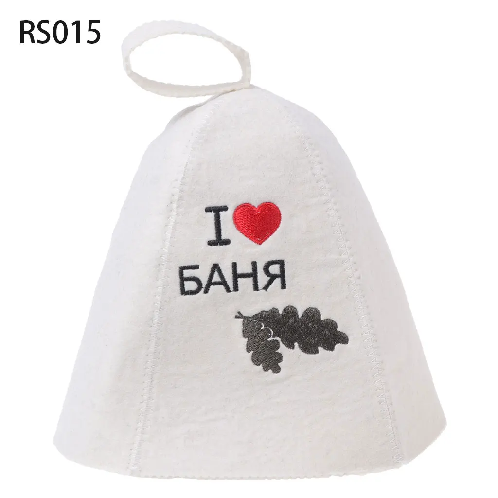 

Drop Ship Wool Felt Sauna Hat Anti Heat Russian Banya Cap For Bath House Head Protection