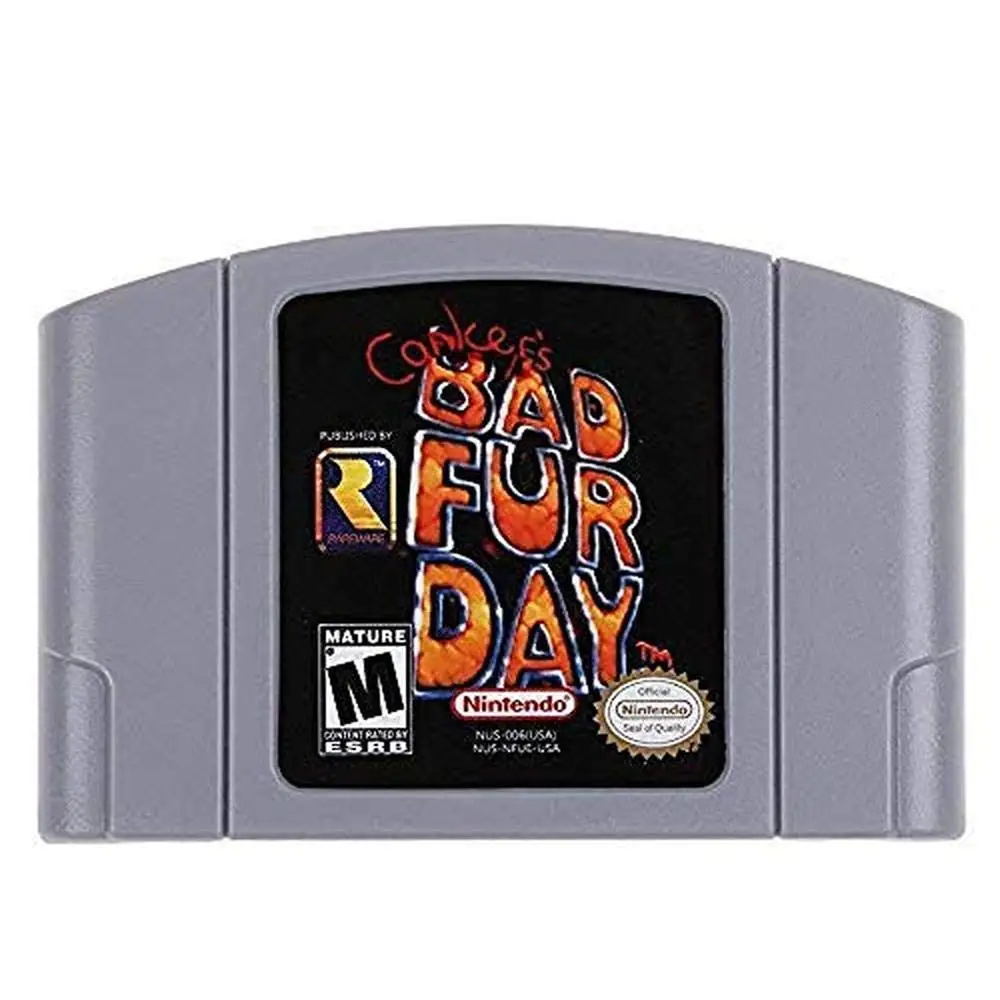 

Nintendo 64 N64 Game Card Cartridge Console US Version - Bad Fur Day Video Game Cartridge Console Card US Version