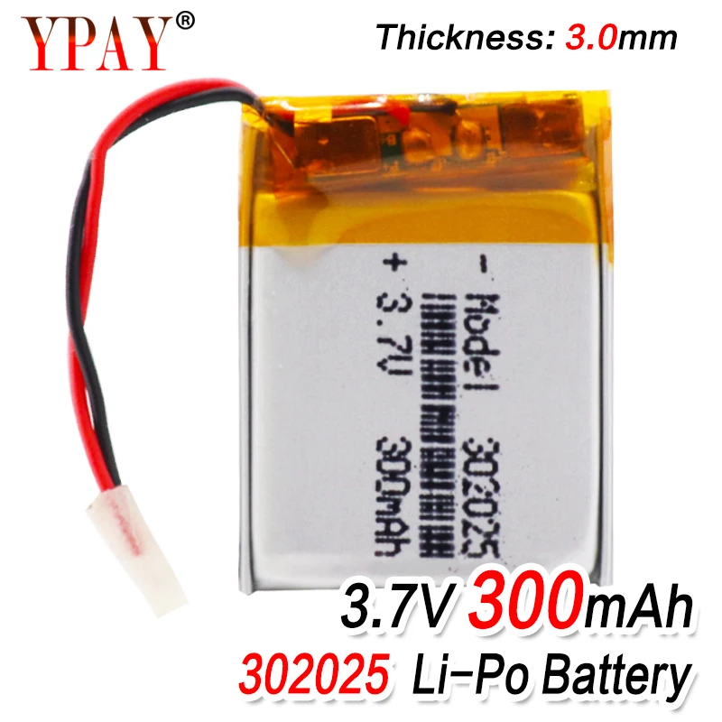 1/2/4 шт. 3 7 В 300 мАч 302025 литий полимерные аккумуляторы с PCM для MP3 MP4 MP5 Bluetooth гарнитура