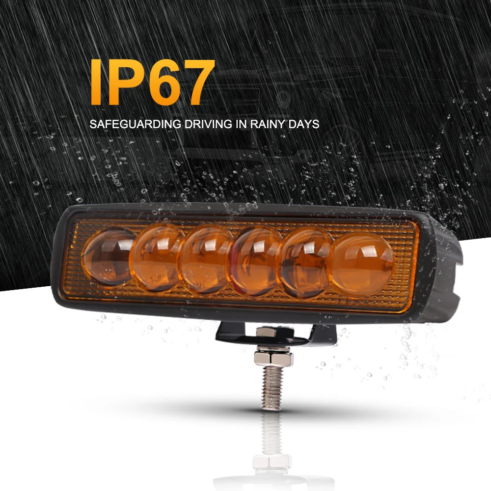 Nlpearl 2x6 ''18 Вт Светодиодный светильник/рабочий светильник 8D объектив точечный светодиодный рабочий светильник для внедорожников, джипов, грузовиков, лодок, внедорожников, квадроциклов