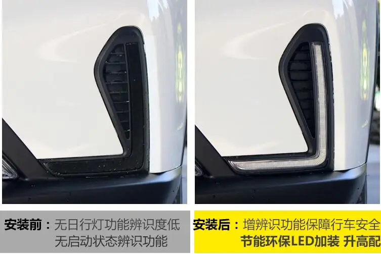 Год автомобильный бампер для Trumpchi GS4 Дневной светильник автомобильные аксессуары светодиодный DRL головной светильник для Trumpchi GS4 противотуманный светильник