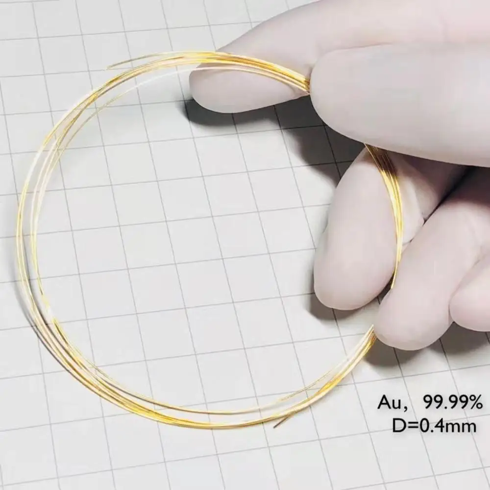 Dia 0.4x10cm Au золото металл 10 мм Плотность куб 99.99% чистый для коллекции элементов - Цвет: Dia 0.4x10cm