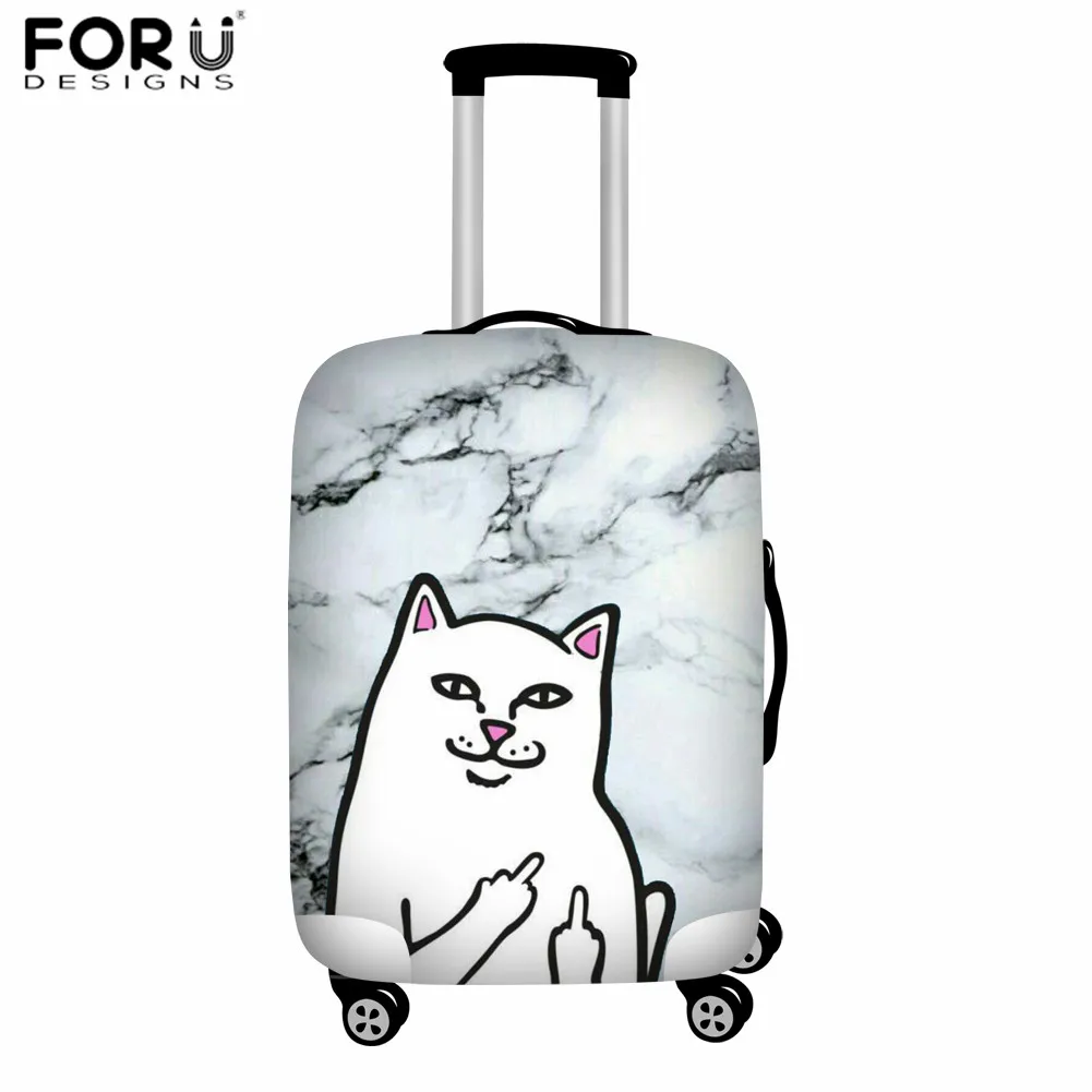 YY2011 FORUDESIGNS/Эластичный Чехол для багажа с изображением кошки на палец для путешествий, Чехол для багажа 18-32 дюймов, чехол для костюма, пылезащитный чехол на колесиках - Цвет: YY2011
