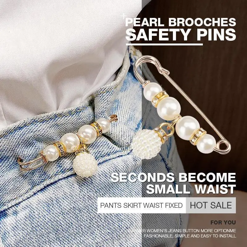 10 Piezas Clip de Chal de Suéter Broche de Doble Perlas Falsas Imperdibles de Seguridad para Mujeres 