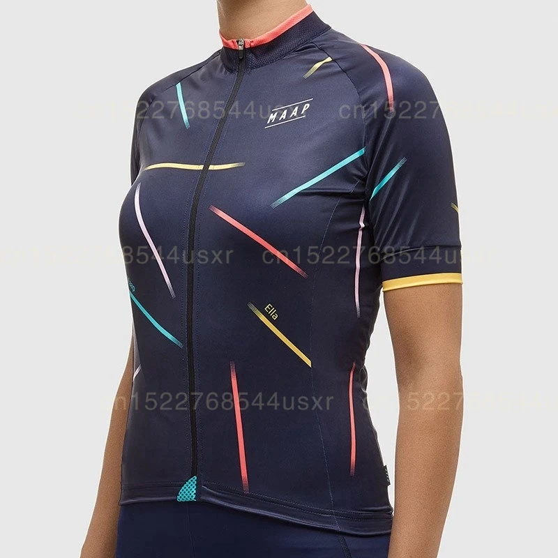 Женский костюм для велоспорта MAAP трикотажный комбинезон с коротким рукавом и