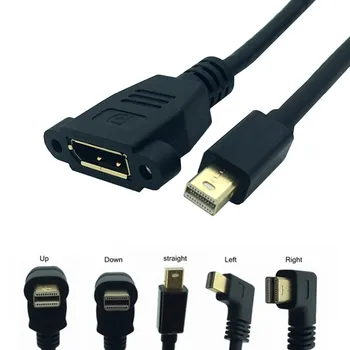 

Cable Mini DisplayPort Right Angle to DisplayPort Adapter in Black - 4K Resolution Ready - Thunderbolt and Thunderbolt 2