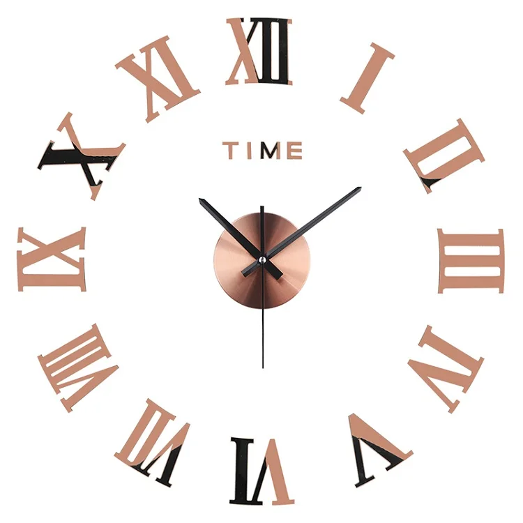 GJ 3D настенные часы Сделай Сам акриловые зеркальные настенные наклейки современный стиль Роскошный домашний Декор большие римские Кварцевые часы настенные часы - Цвет: D