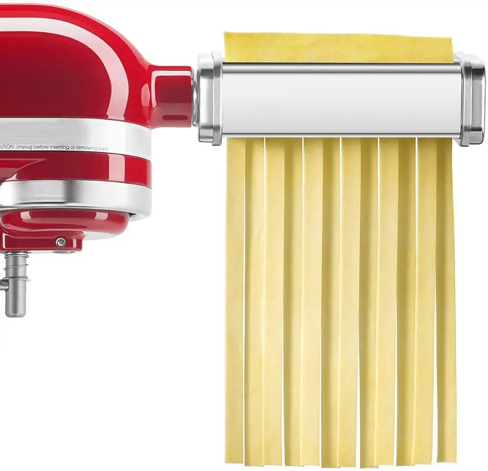 Noodle Maker 3 IN 1 Pasta Roller Cutter Set Attachment for KitchenAid Stand Mixers,Stainless Steel Pasta Maker Accessory
