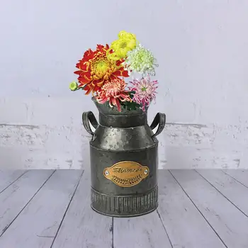 

Iron arts and crafts fake flower succulent do old iron pot retro