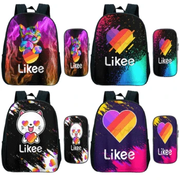

Likee Live App Backpack for Students Boys Girls Fashion Bags Likee Video App Backpack for Teenagers Daily Backpack Pencil Case