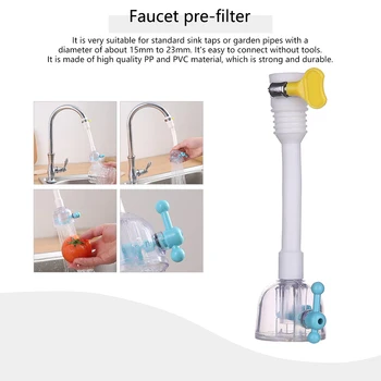 

Faucet Nozzle Filter Water-saving Shower Water Rotating Spray Tap Filter Valve for Household Kitchen Convenient Part