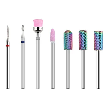 

7pcs/set Durable Carbide Tungsten Steel Nail Drill Bits for Acrylic Clean Nail Cuticle Gel Remove File Pedicure