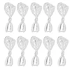 10-Packs Silver color Plated Pendant Bails Pinch Clip Clasps DIY Jewelry Findings ► Photo 1/6