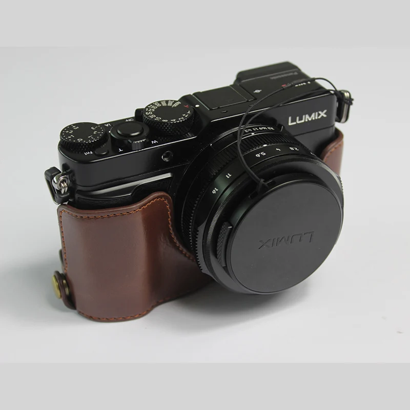 Чехол из искусственной кожи для Panasonic LX100II LX100M2 LX100 MarkII, сумка для камеры с батарейным отсеком