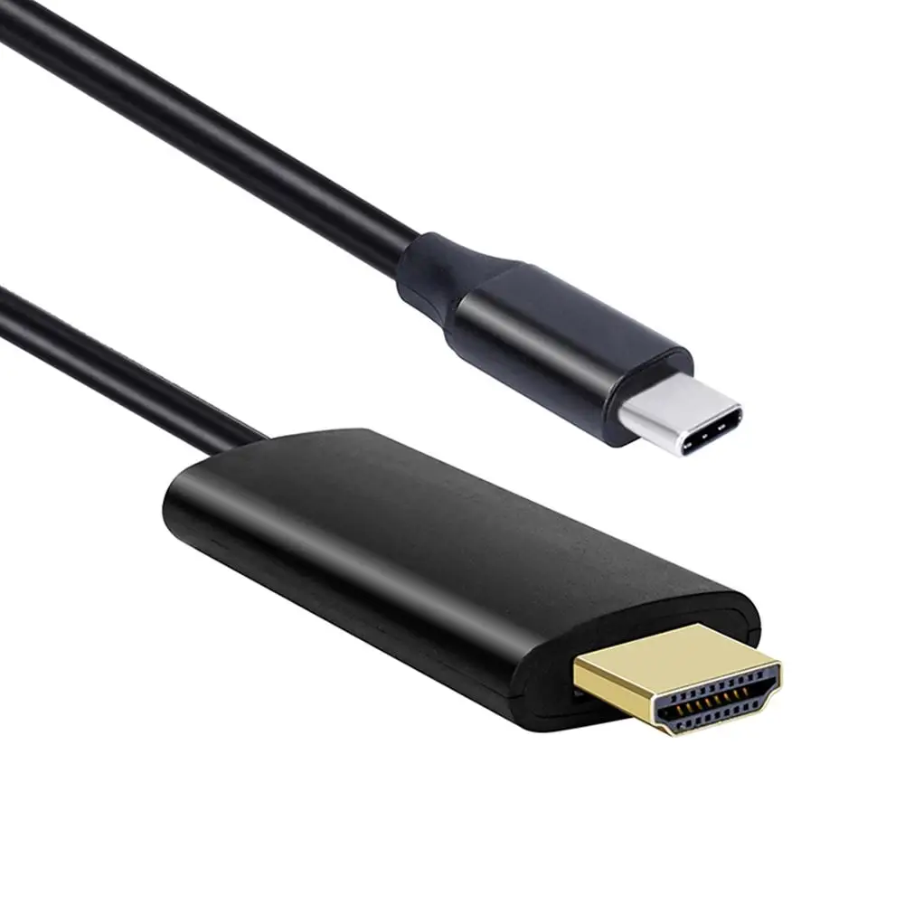 Кабель-адаптер типа C к HDMI разрешение 4K 60HZ поддержка передачи данных Зарядка HD конвертер Plug And Play кабель 2 м USB C к HDMI
