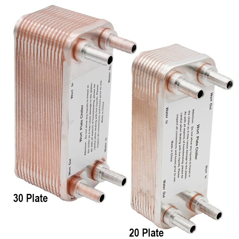 20 30 Homebrew Piring Wort Chiller Empat 1 2 Selang Duri Bir Plate Heat Exchanger B3 12a Staineless Baja 304 Gratis Pengiriman Bir Pembuatan Bir Aliexpress