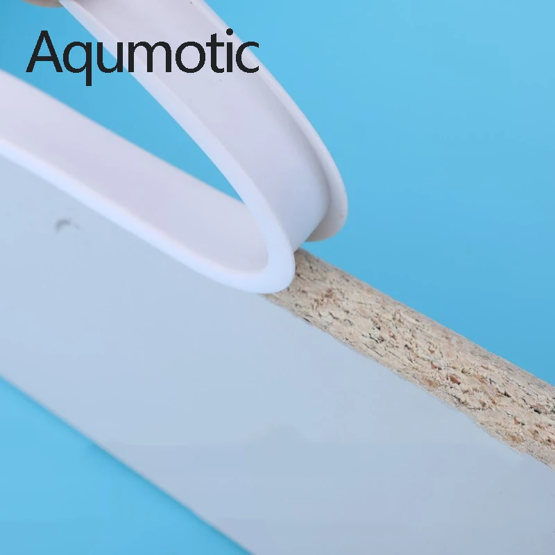 Aqumotic Furniture Edge Banding Tape U PVC Veneer Sheets for Table Desk Cabinet Table Edge Guard Protector Seal Strip Decor