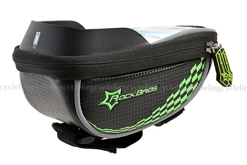 ROCKBROS Mountain Road Cycling Bike Bicycle Frame Pannier With Shade Baffle Front Tube Phone Touch Bag For