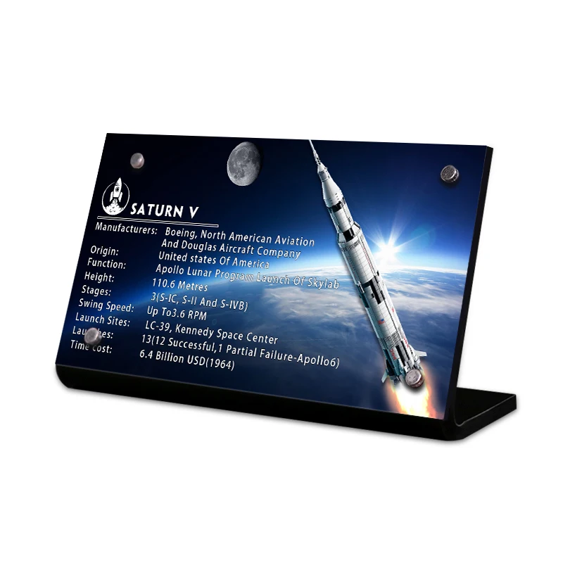 Акриловые Дисплей стенд бренд новых идей для Apollo Сатурн V 21309 космического