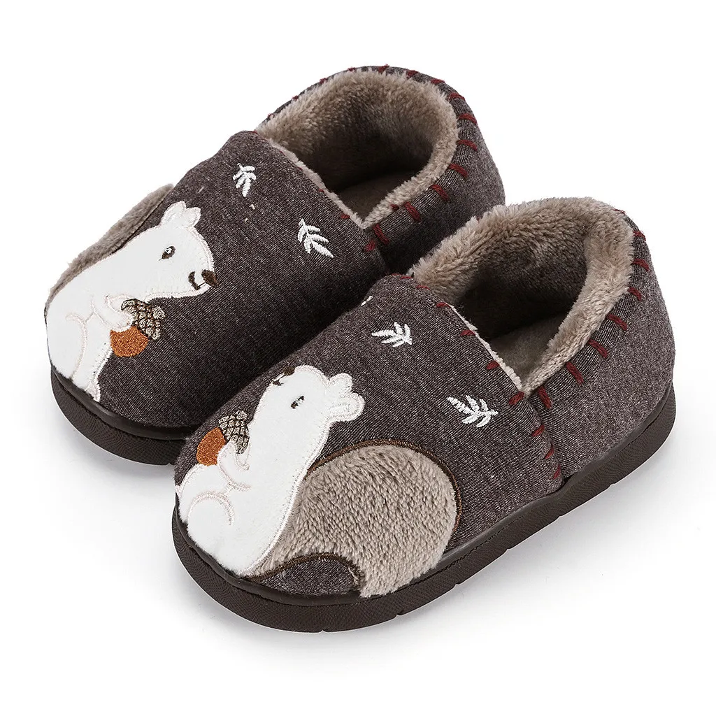 Тапочки для малышей Детские зимние штаны для мальчиков; модные туфли для девочек, теплые, милые, миленькие в японском стиле(«животное Домашние тапочки для отеля шлепанцы Zapatillas Bebe Kapcie