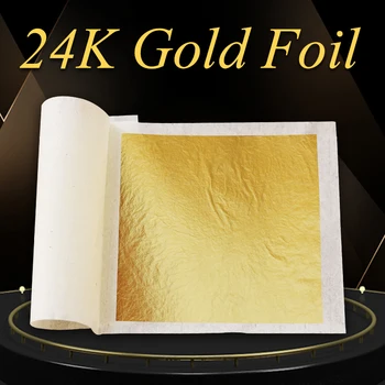

Edible Gold Foil Sheets 24K Pure Gold Leaf 10cm for Cake Decoration,Food Decoration Arts&Crafts,Religious Gilding Paper