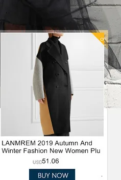 [LANMREM] Новинка года, осенне-зимний модный двубортный костюм с длинными рукавами и отворотом короткое пальто PA751