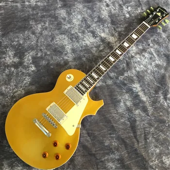 

2019 High quality 6 String Electric Guitar, Mahogany body With Golden Top,free shipping