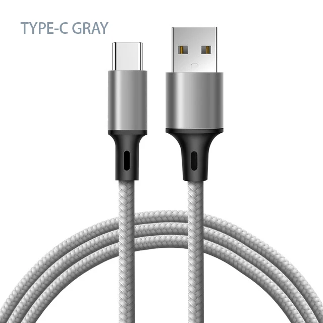 Nylon Braided Micro USB Cable 0.25m/1m/2m/3m Data Sync USB Charger Cable For Tablet USB Type C Android USB Phone Cables android charger cord Cables