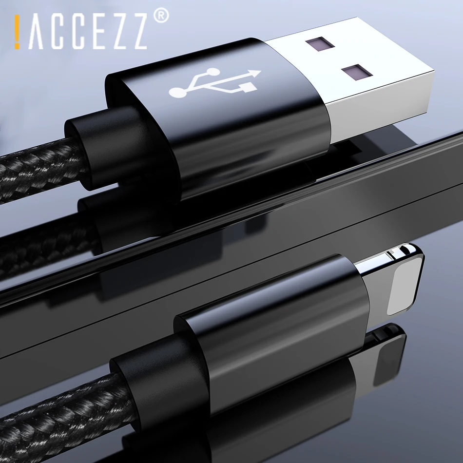 Usb-кабель ACCEZZ для iPhone Xs Max Xr X 8 7 6 plus 6s 5S iPad MiNi, кабели для быстрой зарядки и зарядки мобильных телефонов