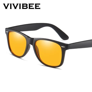 Очки VIVIBEE для мужчин и женщин, классические квадратные игровые очки с защитой от синего света, с светильник Тром для компьютера, для офиса, желтые